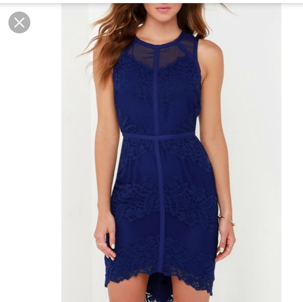 Adelyn Rae blue lace dress